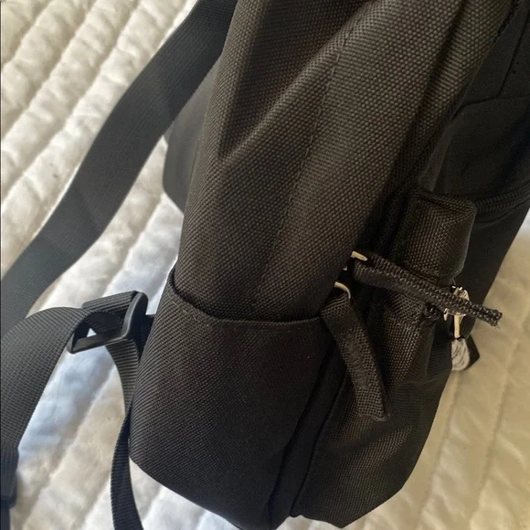 Black Mini Backpack with Keychain - Picture 4 of 7